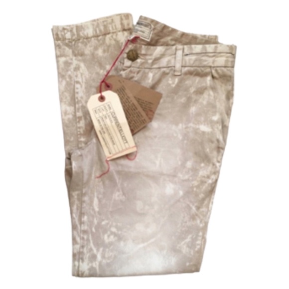 CURRENT / ELLIOTT Classic Crop Taper Leg The Buddy Trousers, Bleached Dune, 26 - Picture 4 of 6